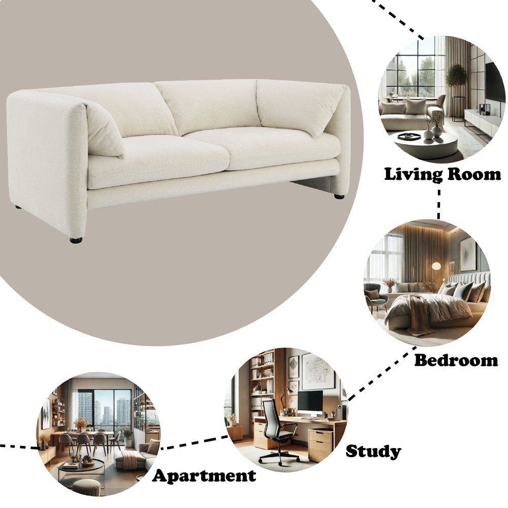 Jaeda Loveseat Beige Linen. Picture 10