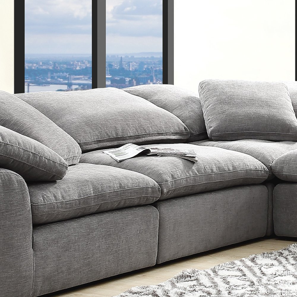 Naveen Modular - Armless Chair Gray Linen. Picture 7