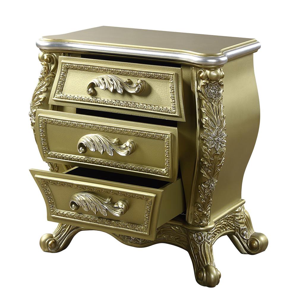 Cabriole Nightstand Gold. Picture 2
