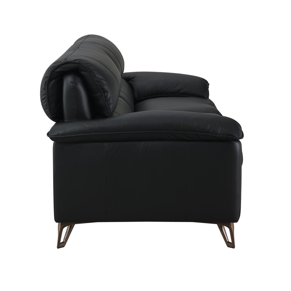 Eilene Sofa, Black Top Grain Leather. Picture 3