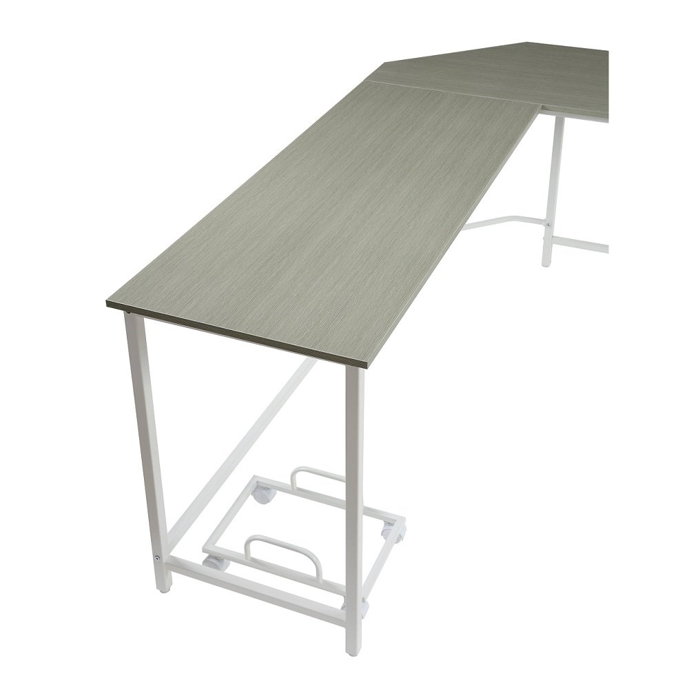 Bambina Computer Desk Gray & White. Picture 4