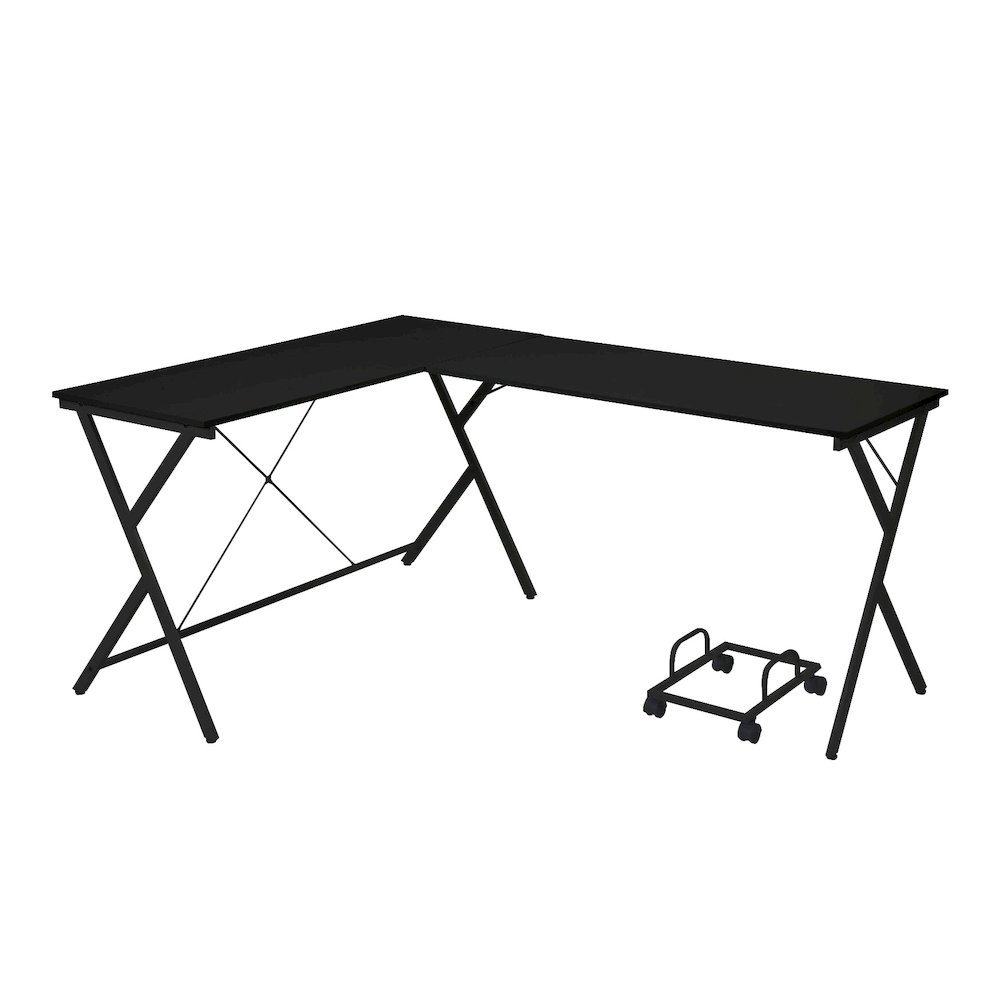 Demas Computer Desk Black. Picture 2