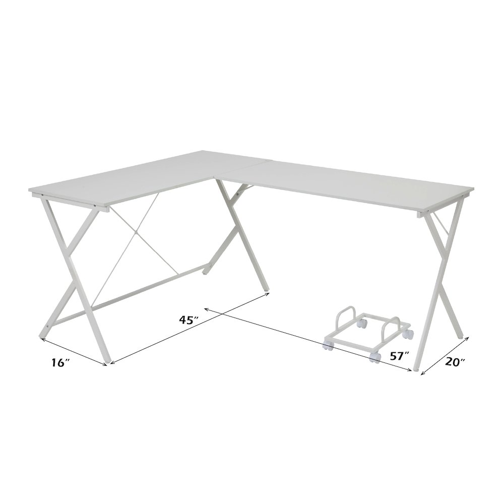 Demas Computer Desk White. Picture 6