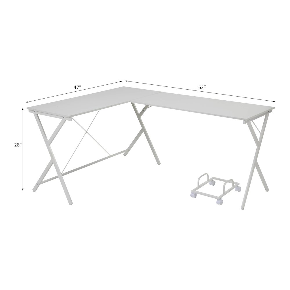 Demas Computer Desk White. Picture 5
