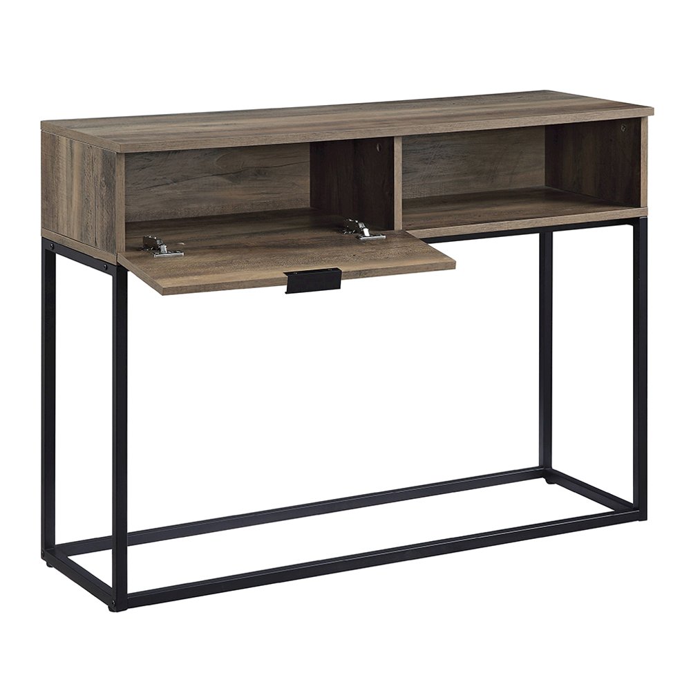 Galeno Writing Desk Rustic Oak & Black. Picture 5