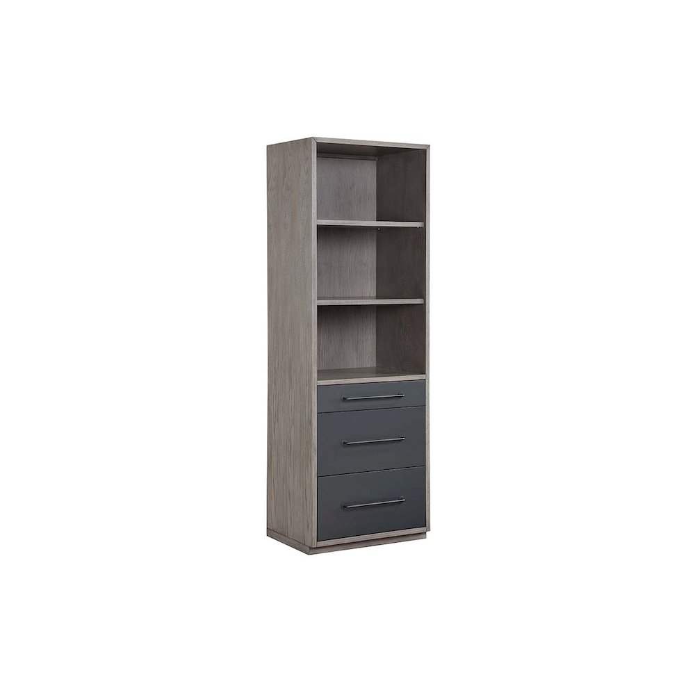 Estevon Bookcase Gray Oak. Picture 1