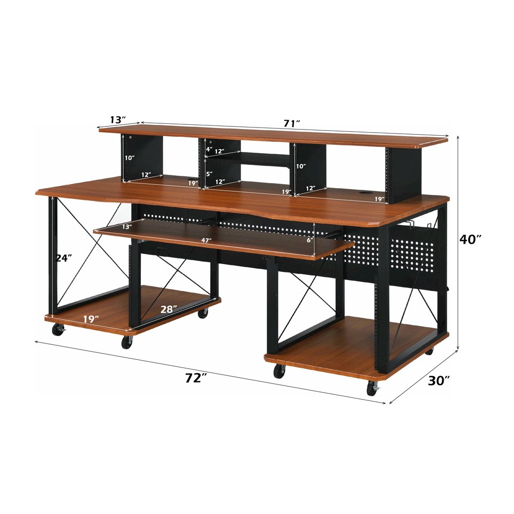Megara Music Desk Cherry & Black. Picture 9