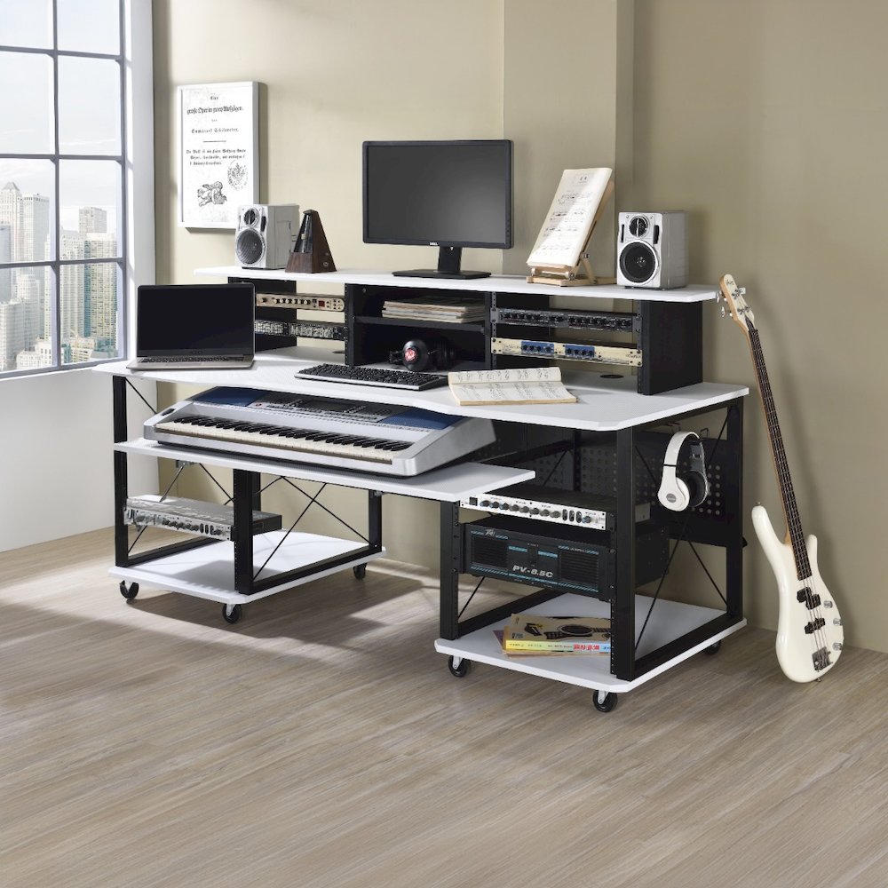 Megara Music Desk White & Black. Picture 1