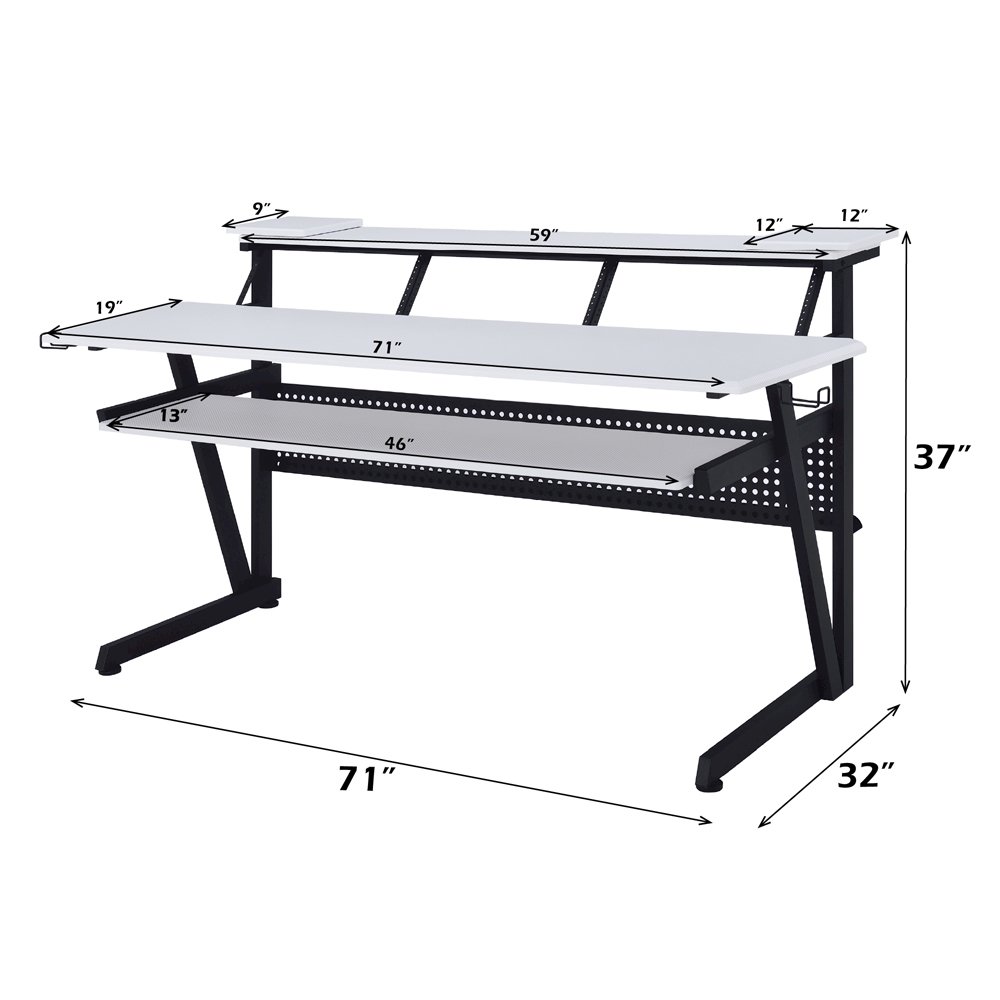 Saida Music Desk White. Picture 4