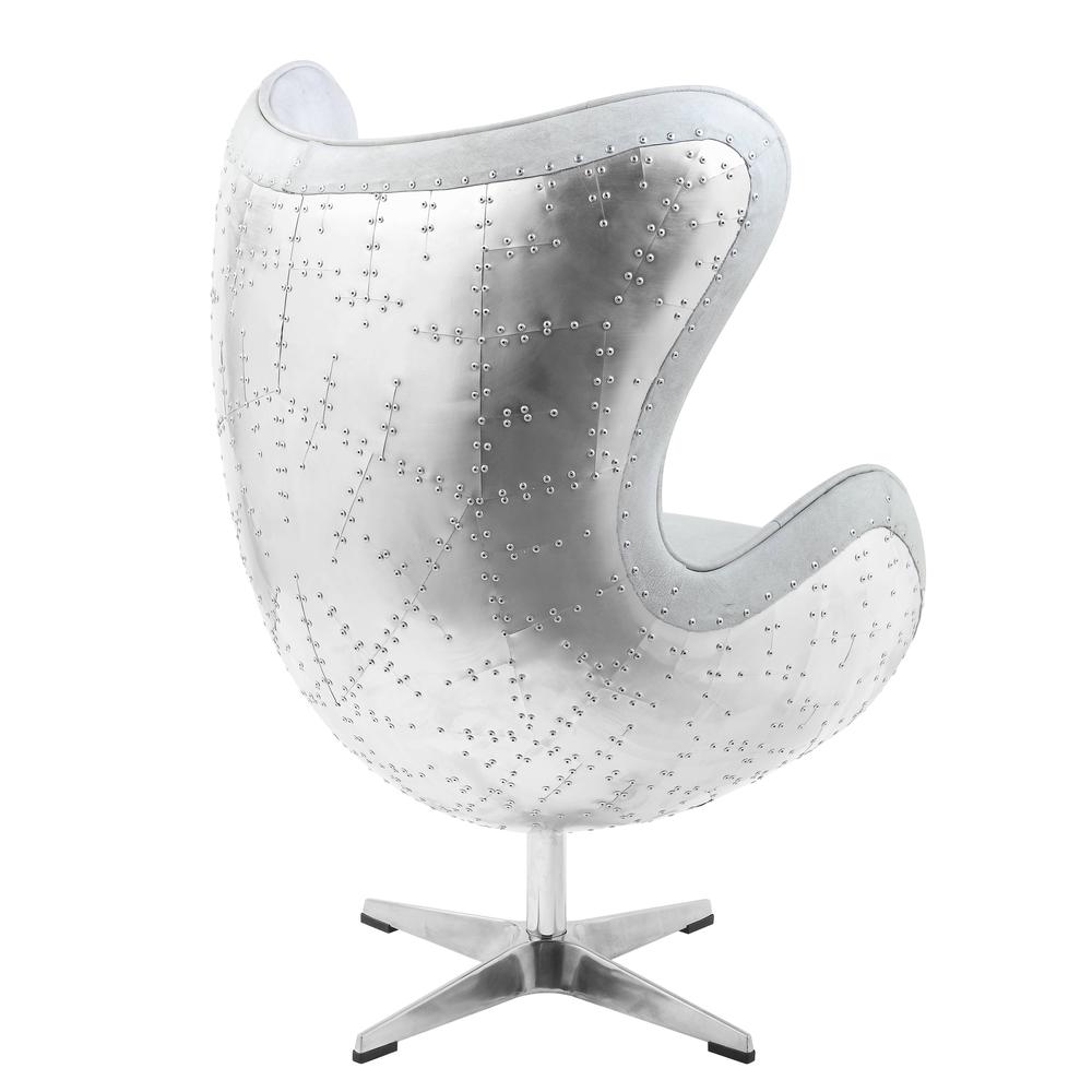 Brancaster Accent Chair w/Swivel, Vintage white Top grain  Leather. Picture 3