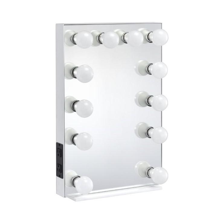 ACME Asa Accent Mirror, White Finish. Picture 1