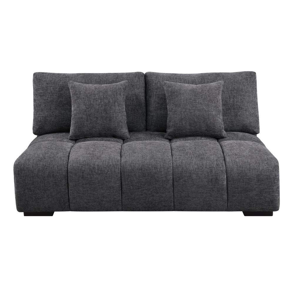 Chosen Sectional Sofa w/6 Pillows Gray Chenille. Picture 8