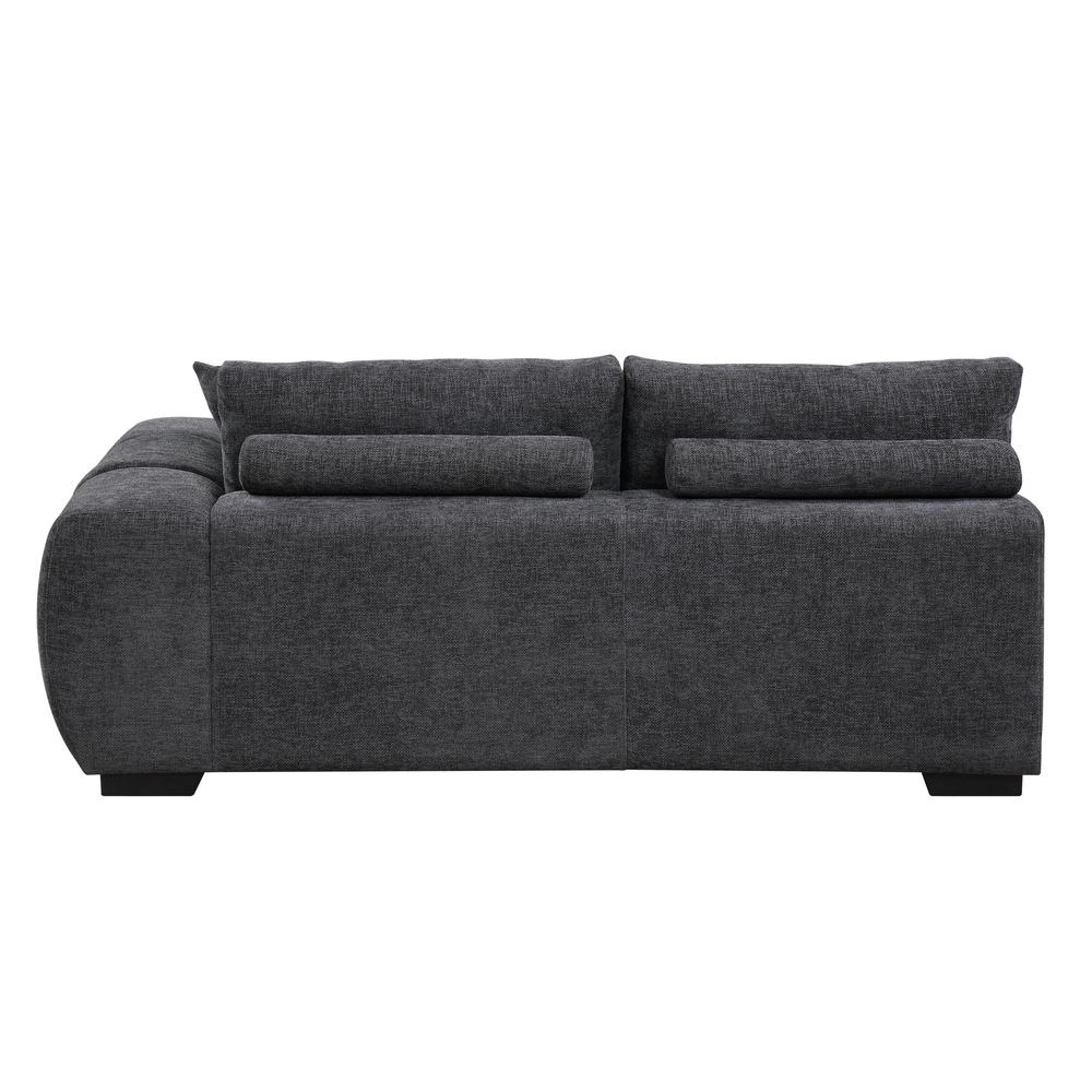 Chosen Sectional Sofa w/6 Pillows Gray Chenille. Picture 10