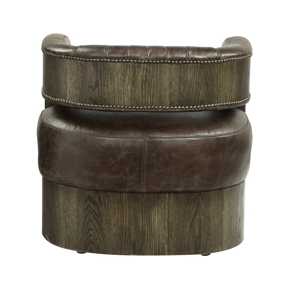 Feyre Accent Chair, Espresso Top grain  Leather. Picture 4