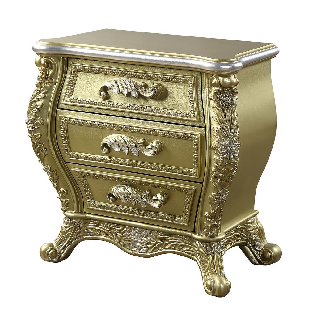 Cabriole Nightstand Gold. Picture 1