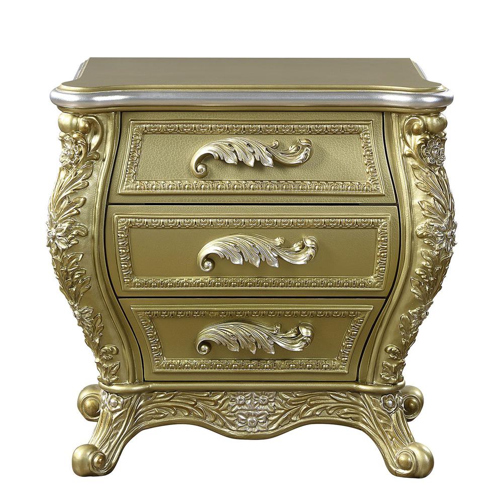 Cabriole Nightstand Gold. Picture 5