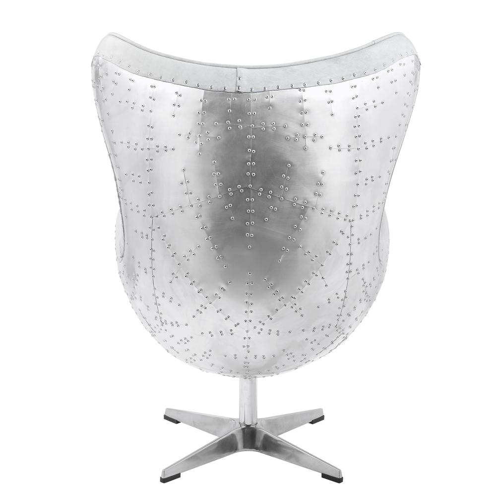 Brancaster Accent Chair w/Swivel, Vintage white Top grain  Leather. Picture 4