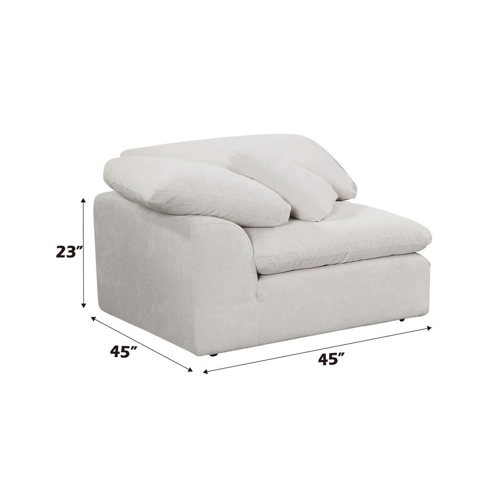 Naveen Modular - Wedge w/Pillow Ivory Linen. Picture 2