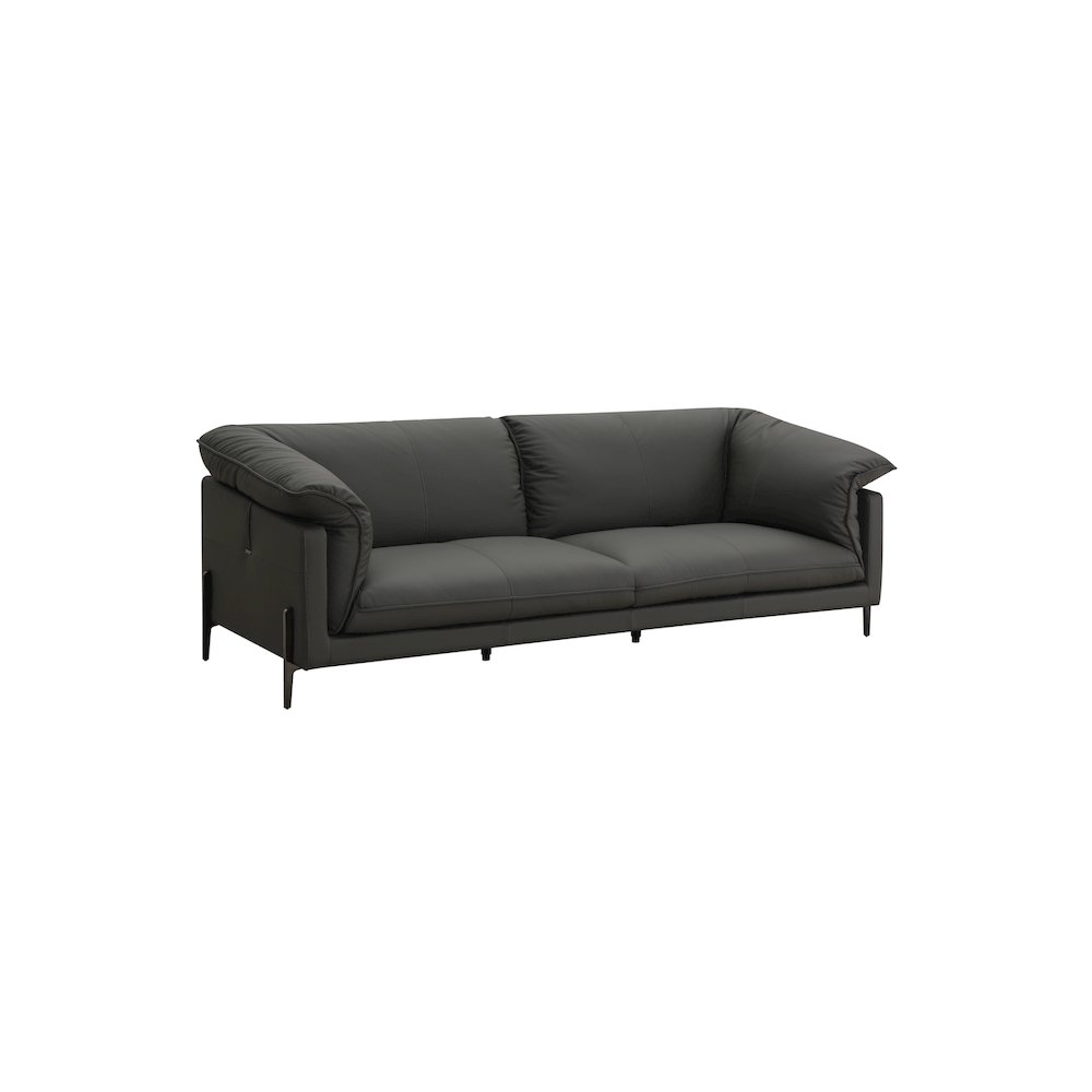 Tadi Sofa in Black Top Grain Leather. Picture 4