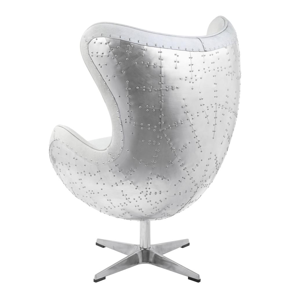 Brancaster Accent Chair w/Swivel, Vintage white Top grain  Leather. Picture 5