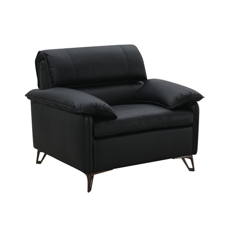 Eilene Chair, Black Top Grain Leather. Picture 1