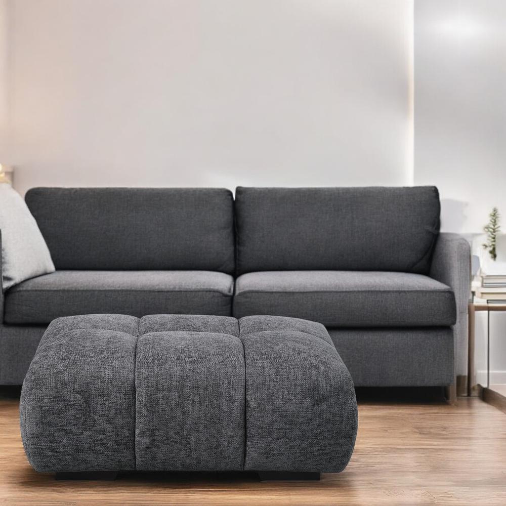 Chosen Ottoman Gray Chenille. Picture 4