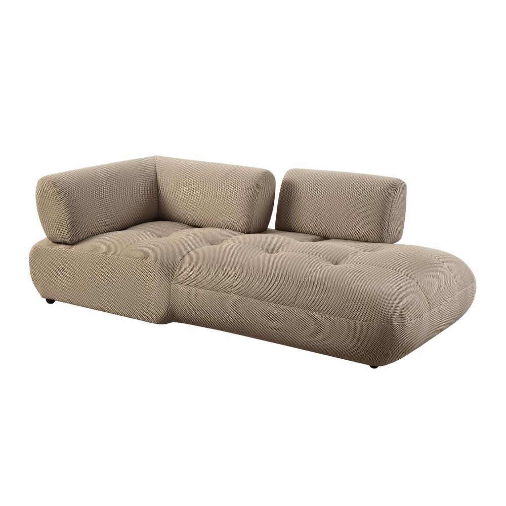 Carrick Sectional Sofa w/6 Pillows, Beige Sandwich Mesh Fabric. Picture 8