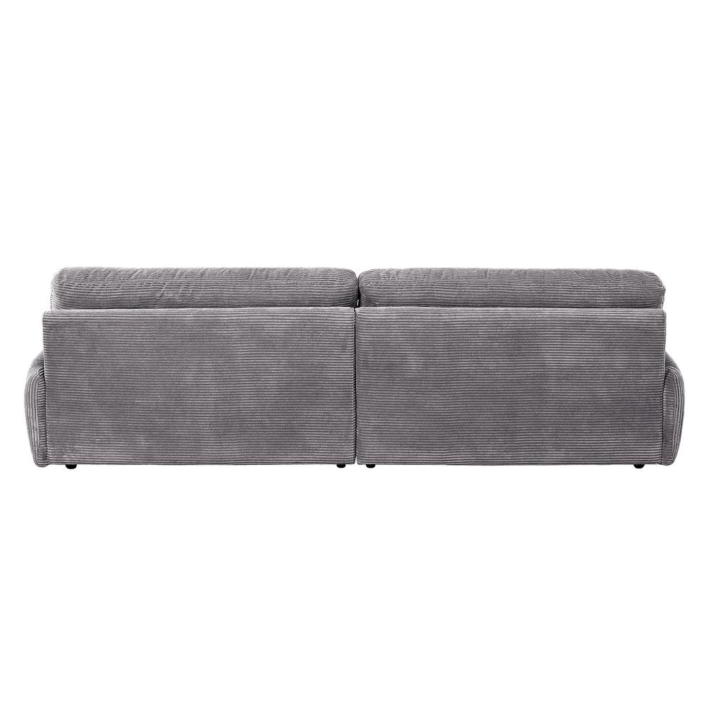 Cadenza Loveseat, Gray Corduroy. Picture 4