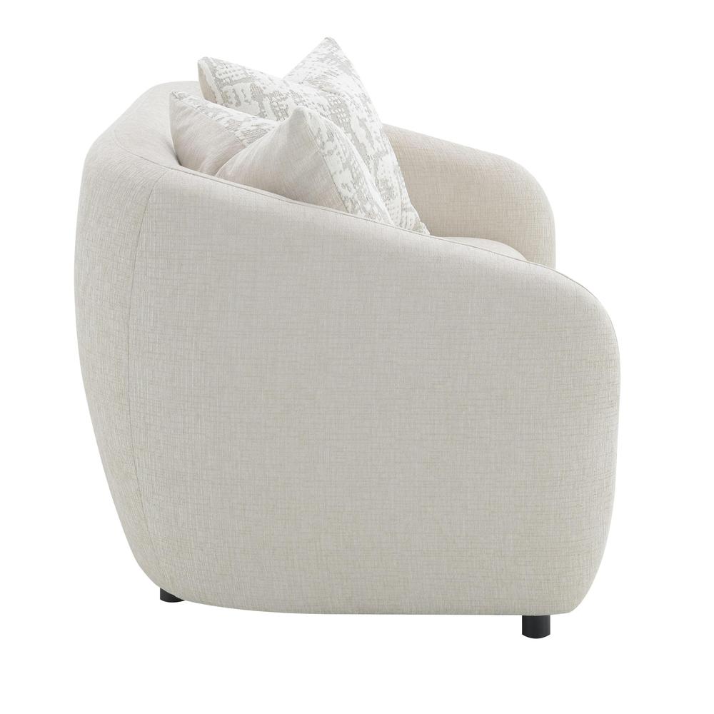 Etienne Loveseat w/3 Pillows, Beige Linen. Picture 3