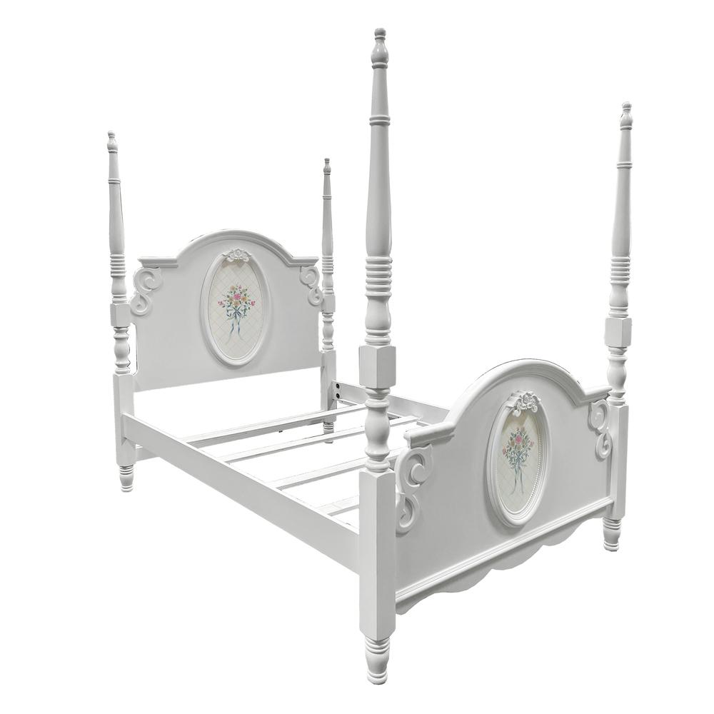 Flora Twin Bed (Poster) White. Picture 1