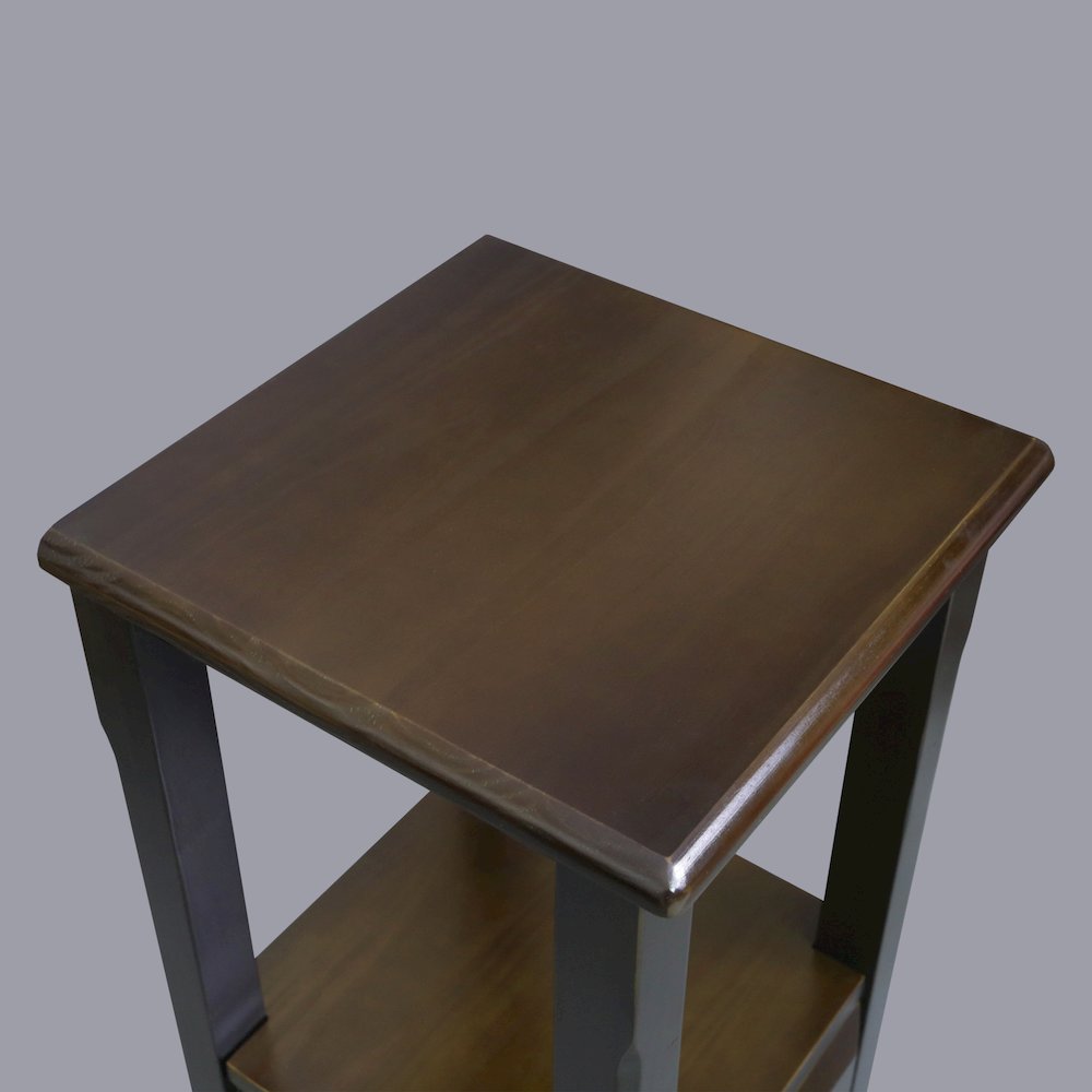 2-Tier Tall Side Table with Drawer - Java. Picture 10