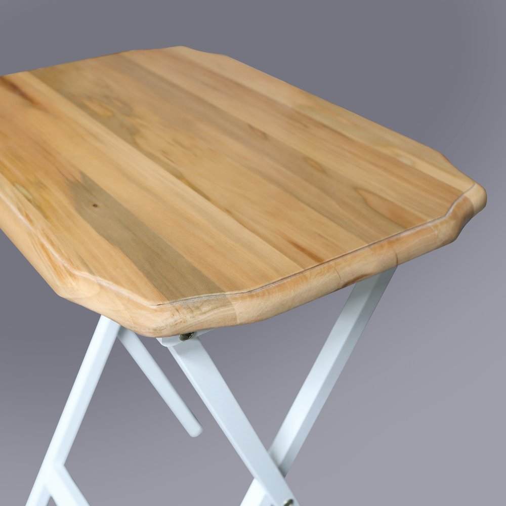 Medallion 2pcs Tray Table Set - Natural/White. Picture 13