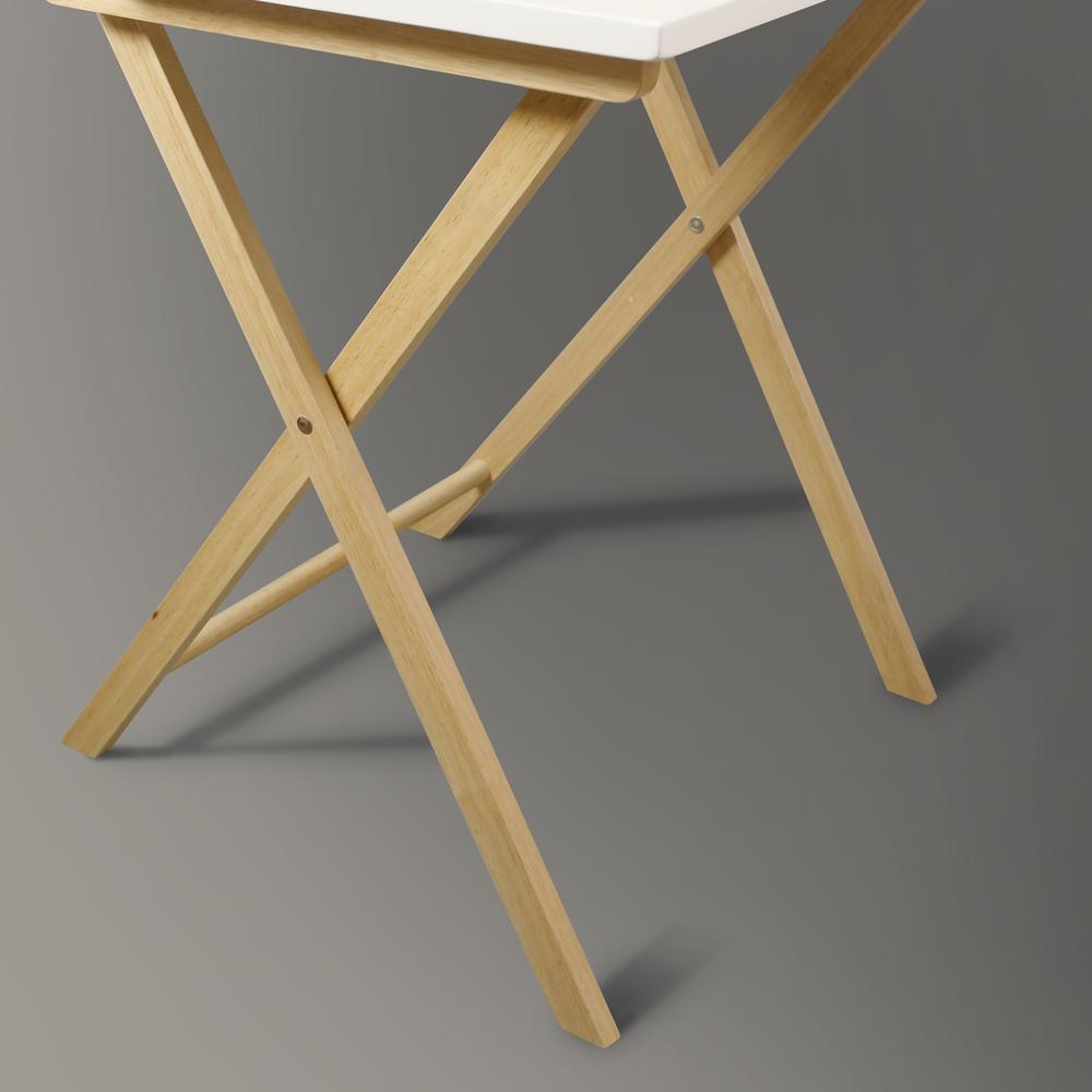Solid Wood 2-tier Folding Laptop Working Desk. Picture 7