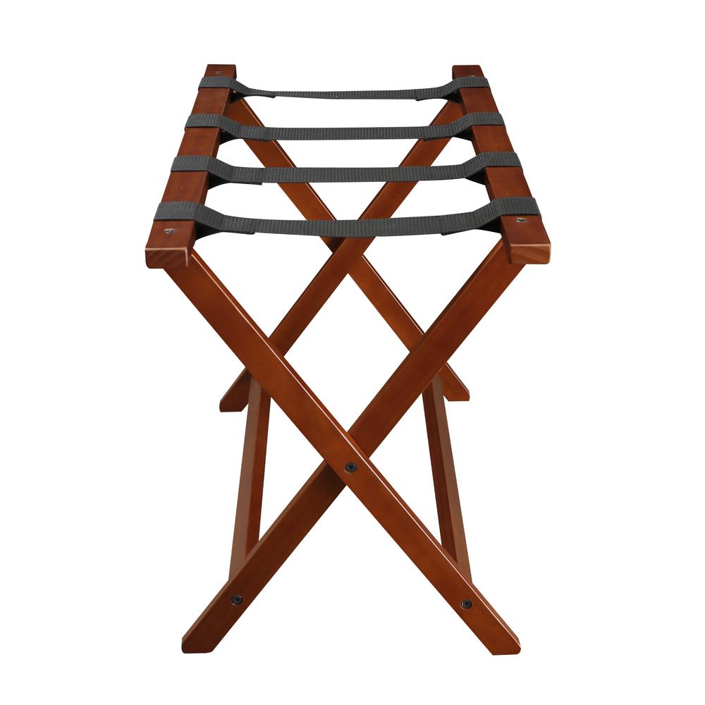 Heavy Duty 30" Extra Wide Luggage Rack - Walnut. Picture 3