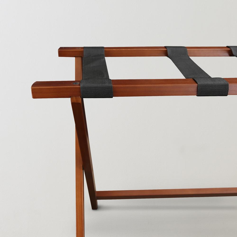 Heavy Duty 30" Extra Wide Luggage Rack - Walnut. Picture 8