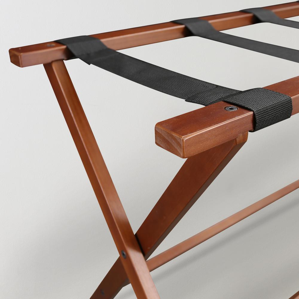 Heavy Duty 30" Extra Wide Luggage Rack - Walnut. Picture 9