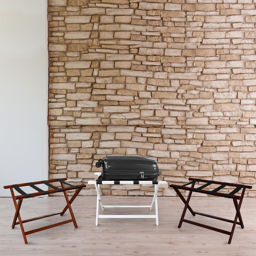 Heavy Duty 30" Extra Wide Luggage Rack - Walnut. Picture 13