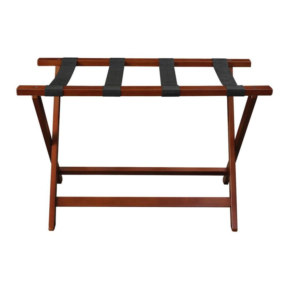 Extra Wide Walnut Suitcase Stand, Luggage Rack for Guest Room Use. Picture 4