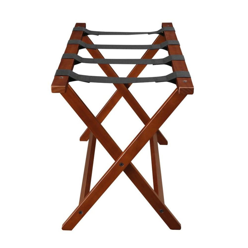 Extra Wide Walnut Suitcase Stand, Luggage Rack for Guest Room Use. Picture 7