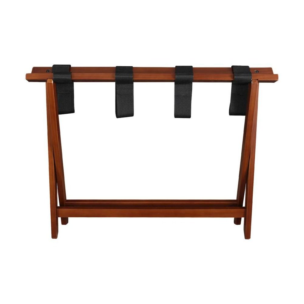Extra Wide Walnut Suitcase Stand, Luggage Rack for Guest Room Use. Picture 6