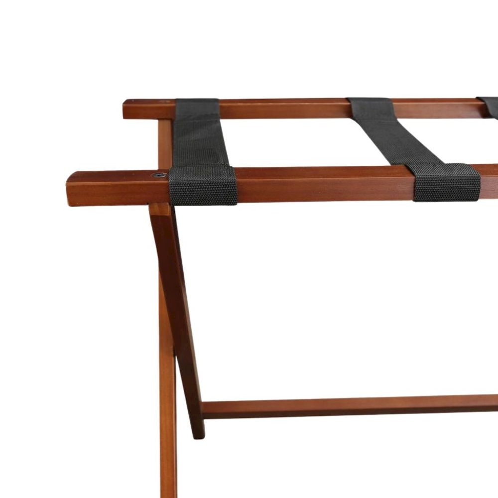 Extra Wide Walnut Suitcase Stand, Luggage Rack for Guest Room Use. Picture 8