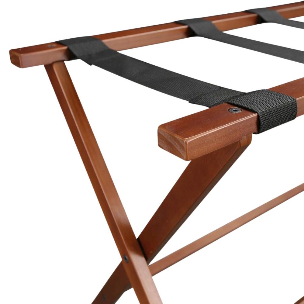 Extra Wide Walnut Suitcase Stand, Luggage Rack for Guest Room Use. Picture 9