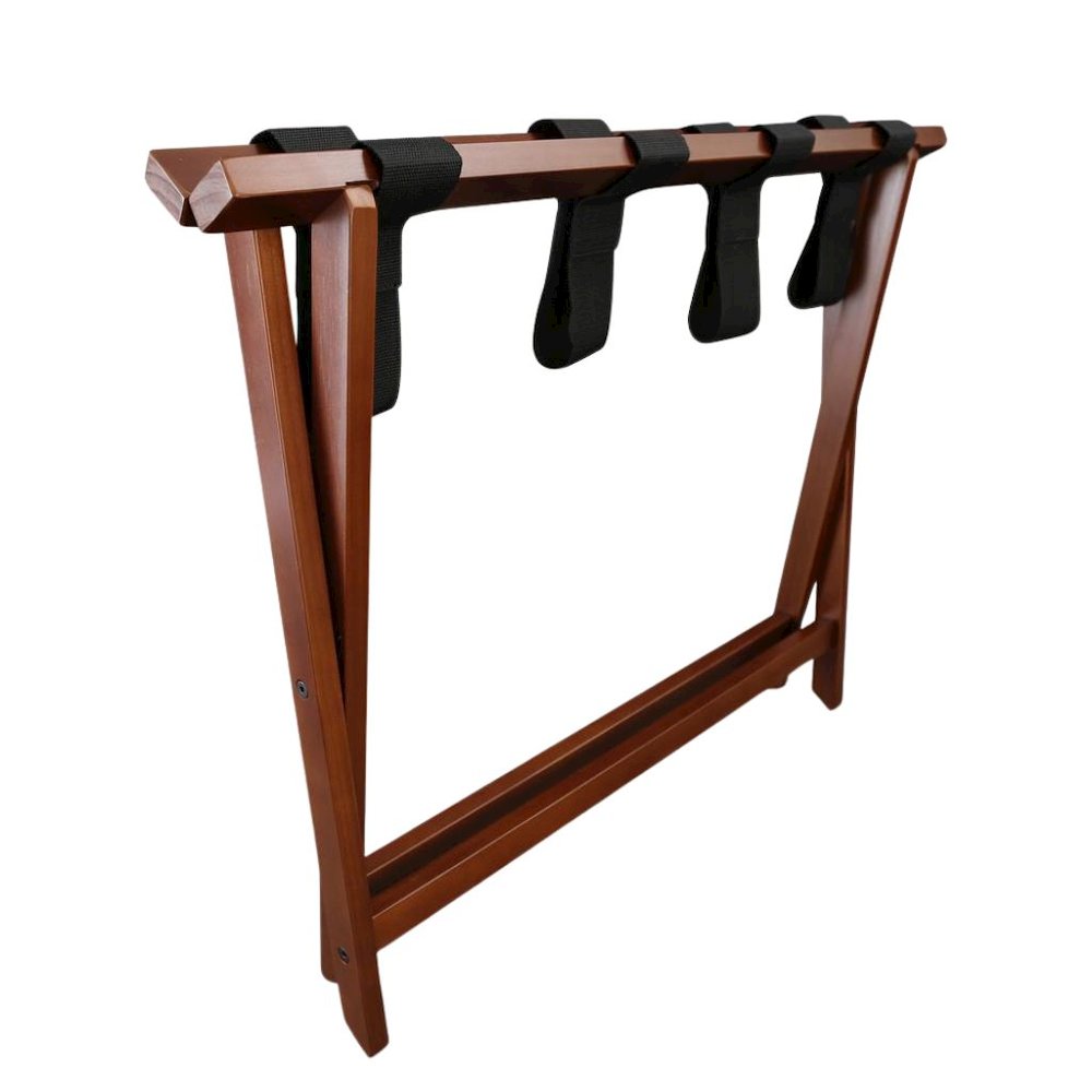 Extra Wide Walnut Suitcase Stand, Luggage Rack for Guest Room Use. Picture 5