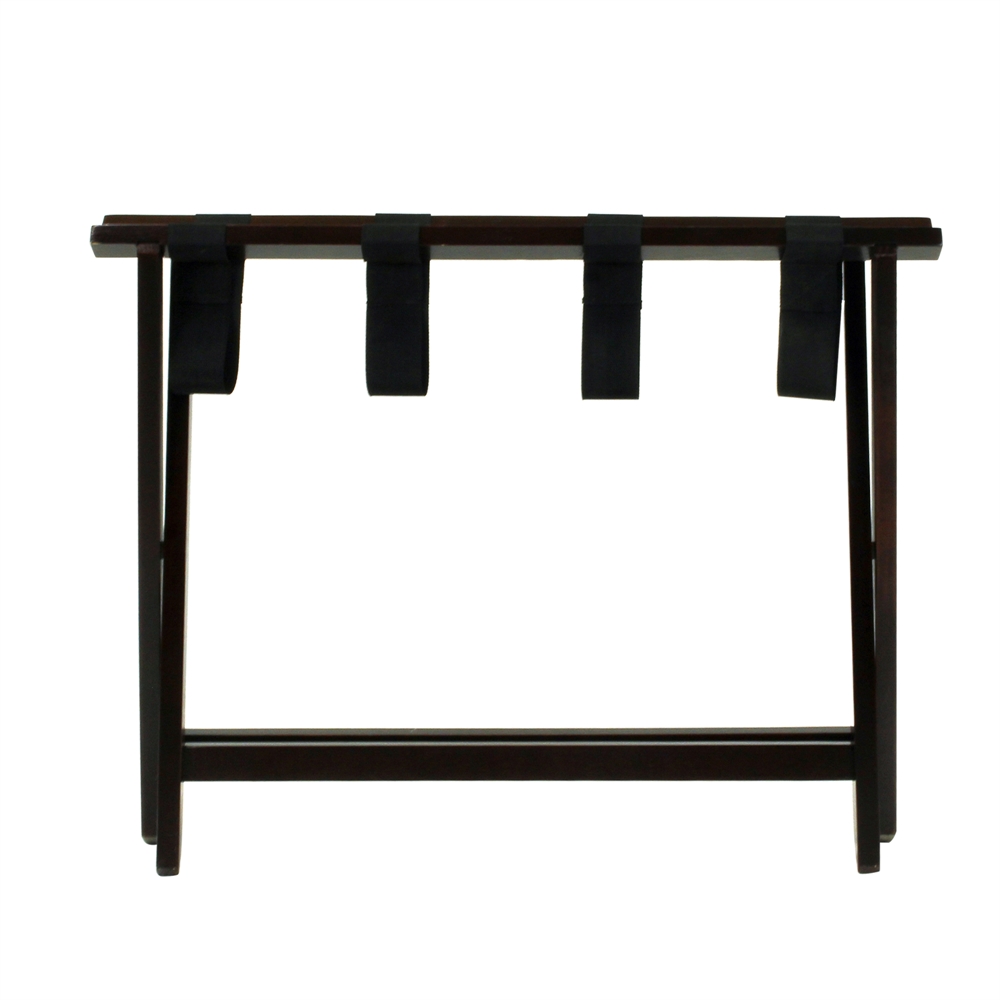 Heavy Duty 30" Extra Wide Luggage Rack-Espresso. Picture 1