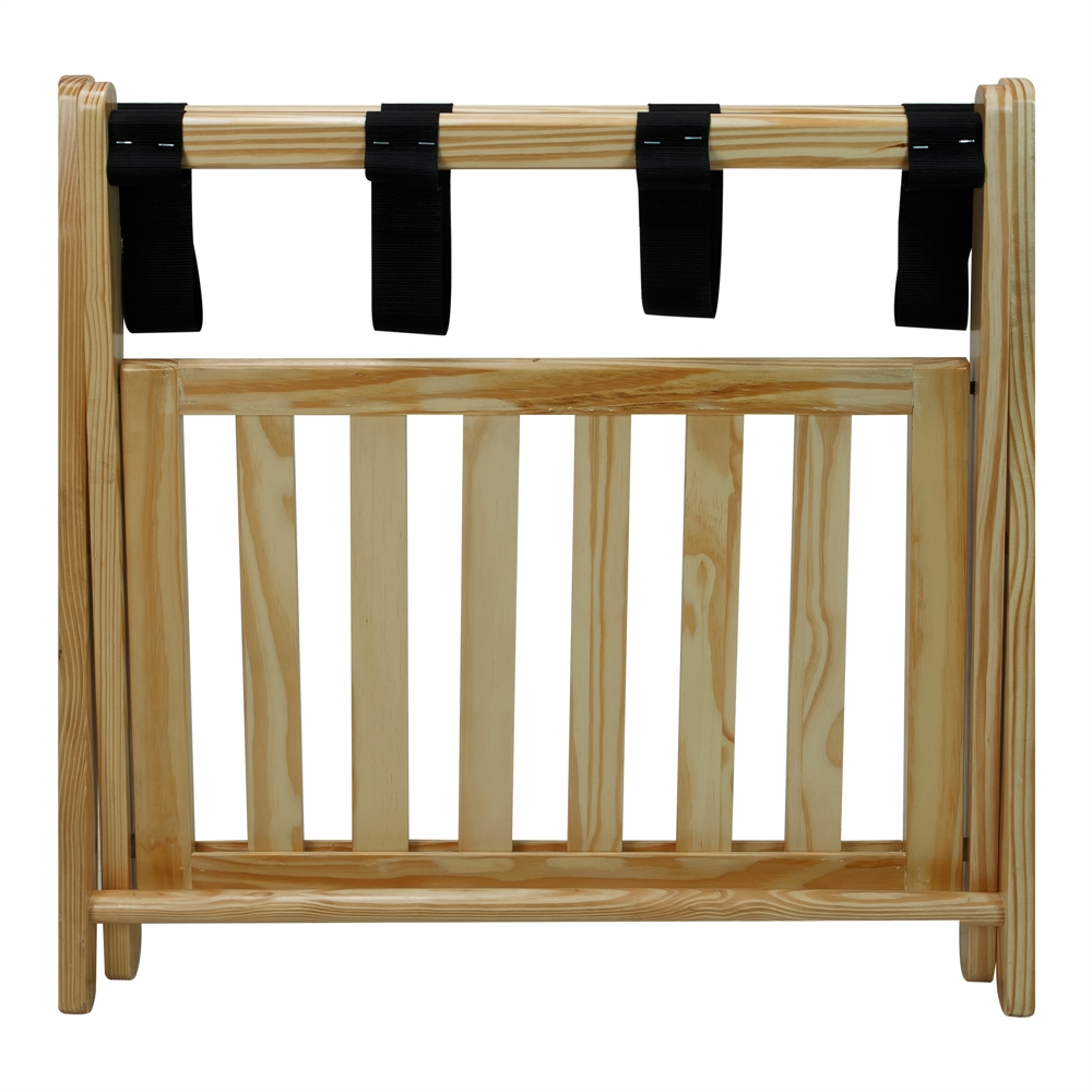 Luggage Rack with Shelf-Natural. Picture 3