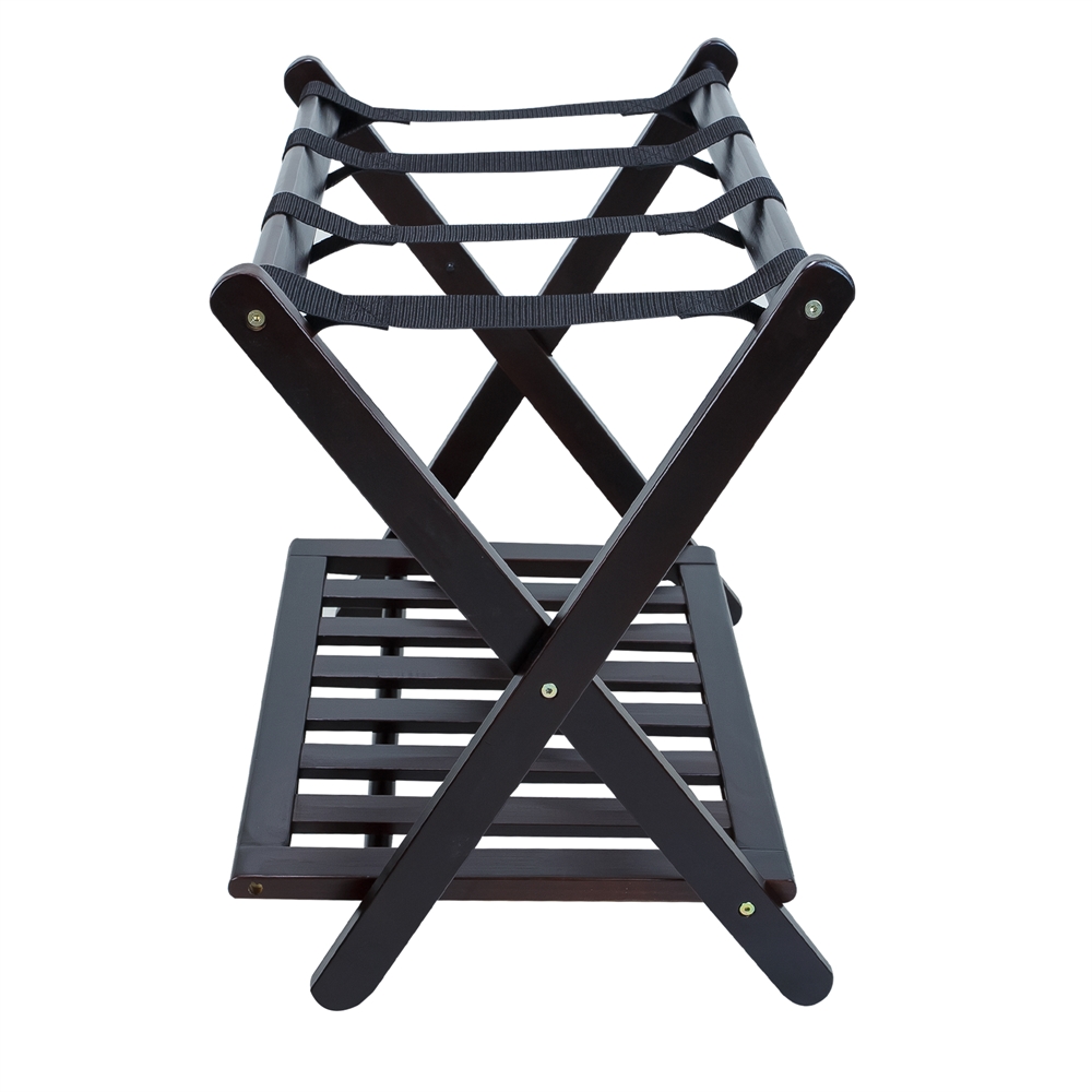 Luggage Rack with Shelf-Espresso. Picture 3