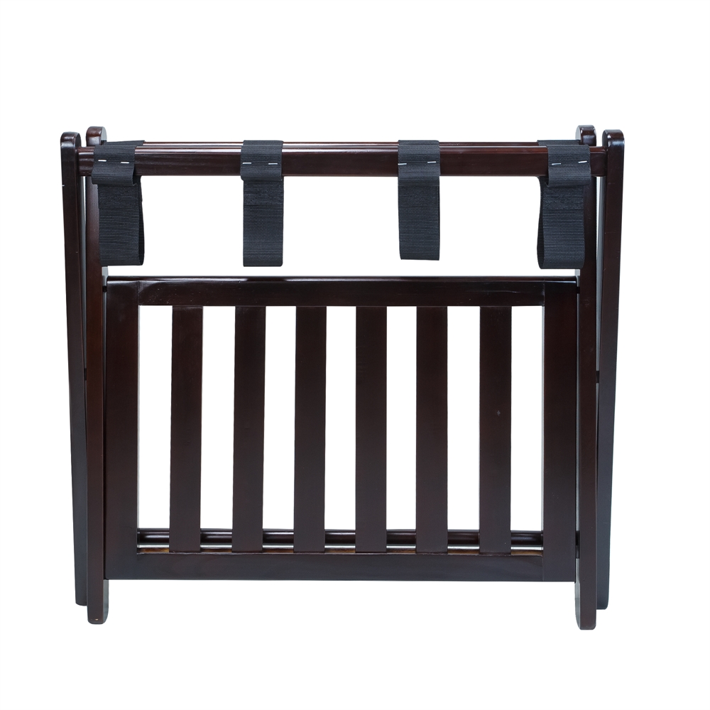 Luggage Rack with Shelf-Espresso. Picture 4