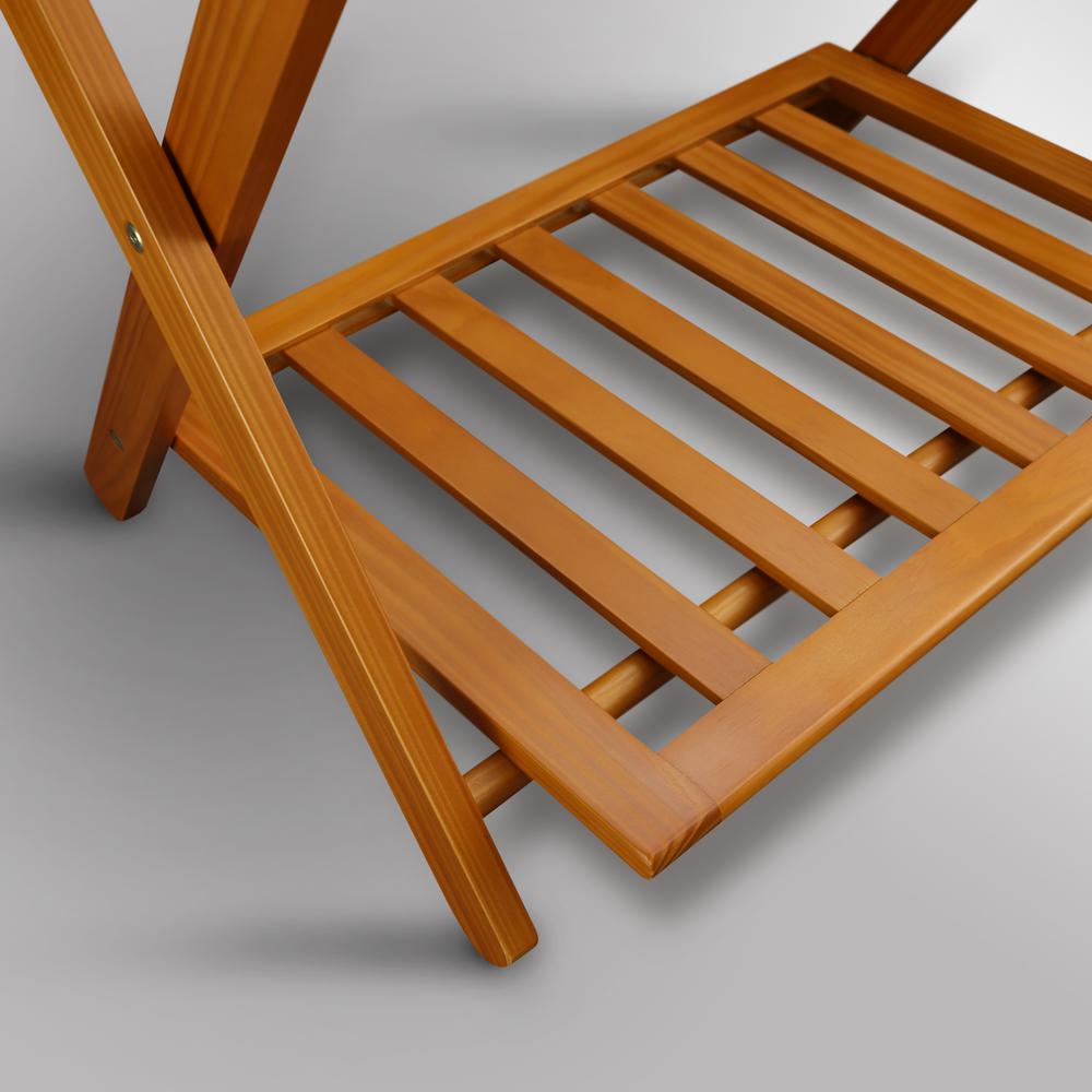 Luggage Rack with Shelf- Honey Oak. Picture 11