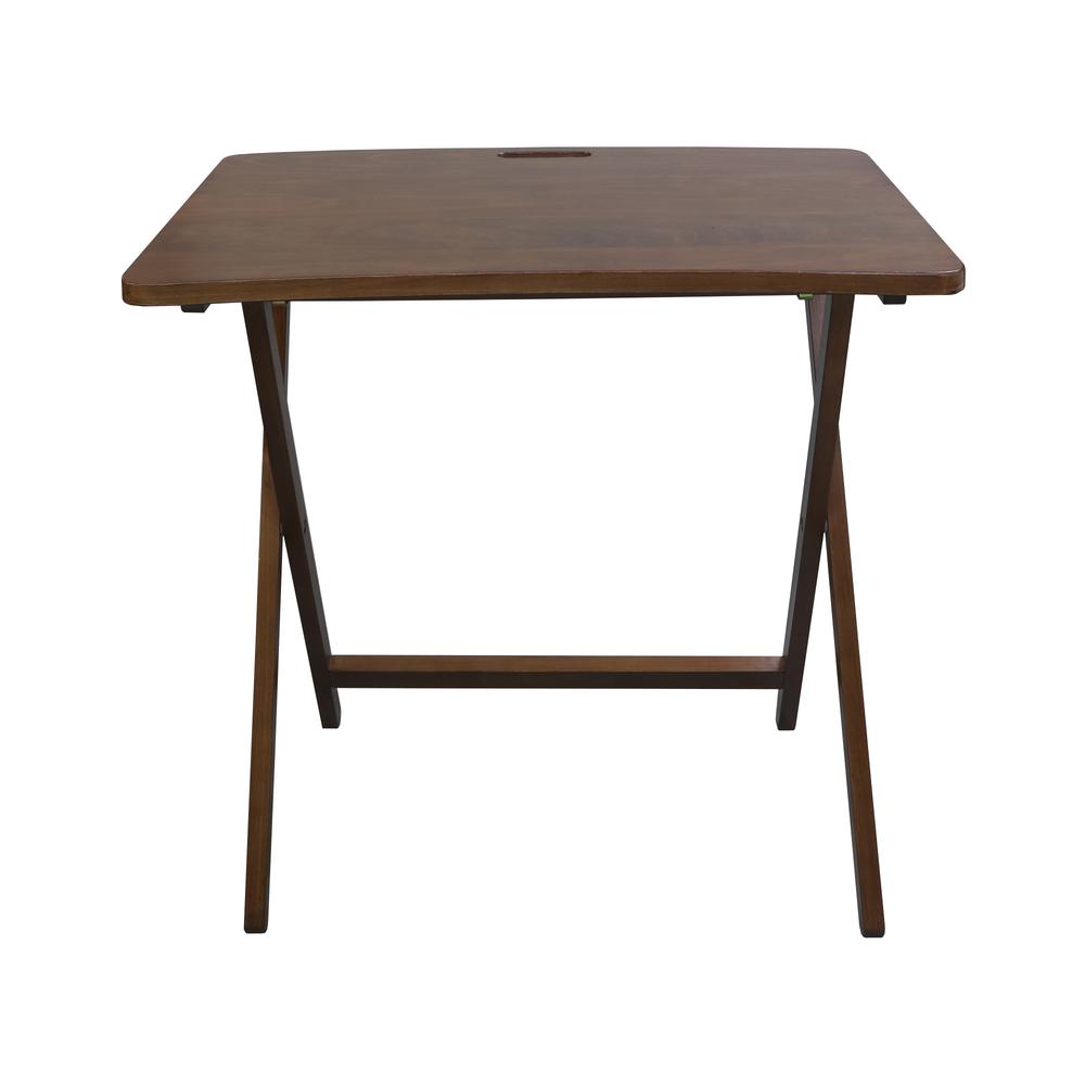 Arizona Folding Table with Solid American Gum - Walnut. Picture 1