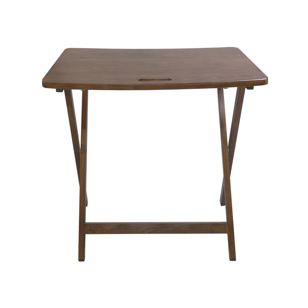 Arizona Folding Table with Solid American Gum - Walnut. Picture 4